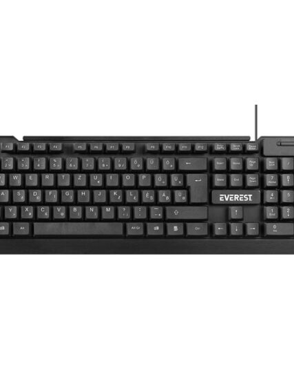 Everest Billentyűzet - KB-2030 (N-key, USB, fekete, magyar)