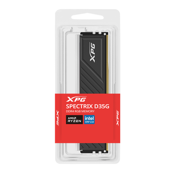 ADATA Memória Desktop - 8GB DDR4 XPG GAMMIX D35 (8GB, 3600MHz, CL18, 1.35V, hűtőbordás, fekete)