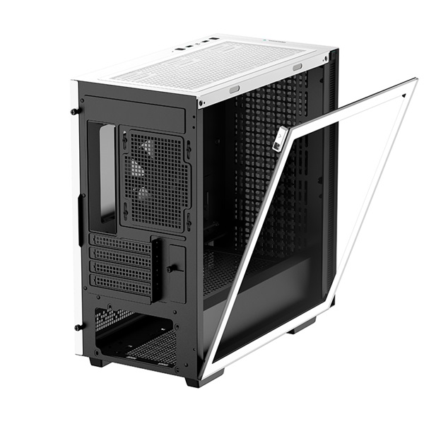 DeepCool Számítógépház - CH370 WH (fekete, ablakos, 1x12cm ventilátor, Mini-ITX / Mico-ATX, 2xUSB3.0)