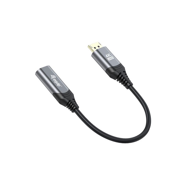Equip Átalakító - 133445 (DisplayPort1.2 to HDMI, 4K/60Hz, szürke)