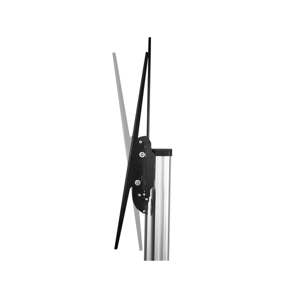 Equip TV/Monitor állvány - 650605 (60"-100" álló, dönthető, állítható magasság, gurulós, Max.:100kg, fekete/ezüst)