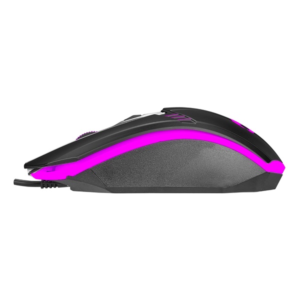 Everest Gamer Egér - SM-G97 GANK (7200 DPI, 4gomb, 1,5m harisnyázott kábel,optikai, fekete, RGB LED)