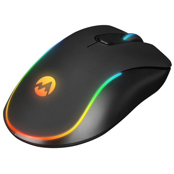 Everest Gamer Egér - SM-W75 -X-RAPID (1600 DPI, 6 gomb, optikai, fekete, RGB LED)