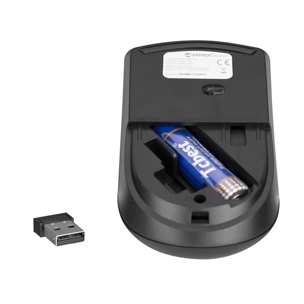 Everest Vezeték nélküli Egér - CM-675 (1200DPI, 3 gomb, LED, fekete)