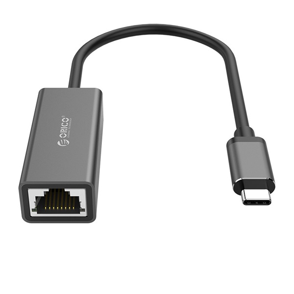 Orico kábel átalakító - XC-R45-V1-BK/25/ (USB-C to RJ-45, Gigabit, fekete)