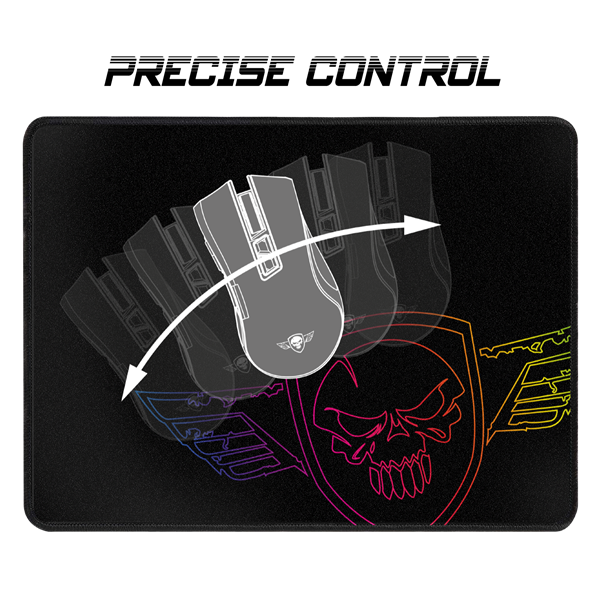 Spirit of Gamer Egérpad - Darkskull Mouse Pad - King Size (430 x 330 x 3mm; varrott szélek; fekete)