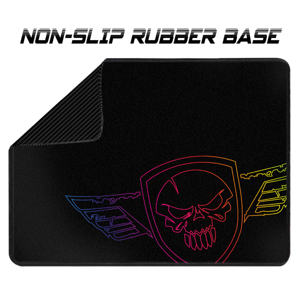 Spirit of Gamer Egérpad - Darkskull Mouse Pad - King Size (430 x 330 x 3mm; varrott szélek; fekete)