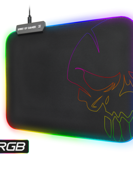 Spirit of Gamer Egérpad - RGB Medium (RGB háttérvilágítás, 350 x 255 x 3mm; fekete)