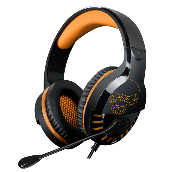 Spirit of Gamer Fejhallgató - PRO-H3 (MultiPlatform, mikrofon, 3.5mm jack, hangerőszabályzó, 2m kábel, narancssárga)