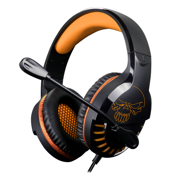 Spirit of Gamer Fejhallgató - PRO-H3 (MultiPlatform, mikrofon, 3.5mm jack, hangerőszabályzó, 2m kábel, narancssárga)
