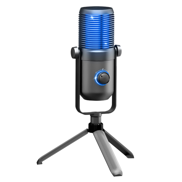 Spirit of Gamer Mikrofon - EKO 900 (USB, Cardioid, Omnidirekcionális, Beépített Jack csatlakozó, zajszűrés, fekete)