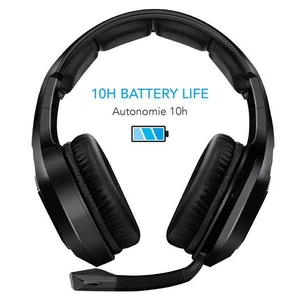 Spirit of Gamer Wireless Fejhallgató - MIC-XH900 (MultiPlatform, mikrofon, hangerőszabályzó, nagy-párnás, fekete)