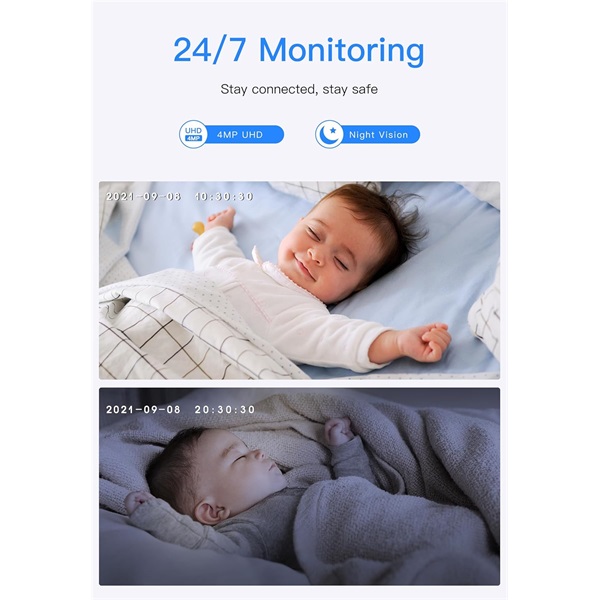 Arenti IP wifi csempekamera - IN1Q (4MP -3,6mm -beltéri -IR10m -microSD -mikrofon -hangszóró)