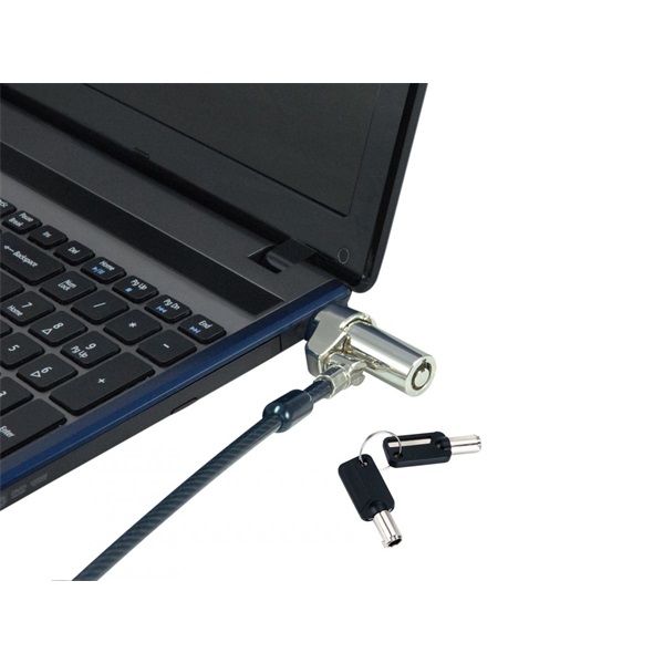 Conceptronic Notebook Kábelzár - CUSTODIO02BN (Kulcsos (2db) -Nano Security Slot -1,8m)