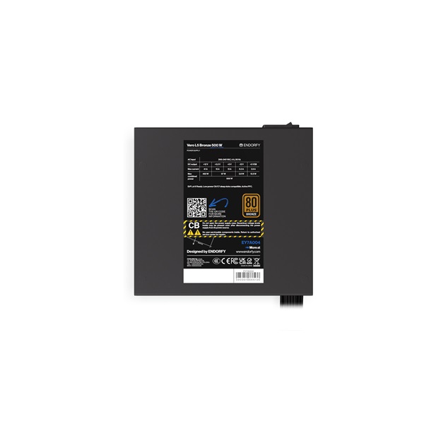 Endorfy Tápegység - Vero L5 Bronze 500 W (fekete)