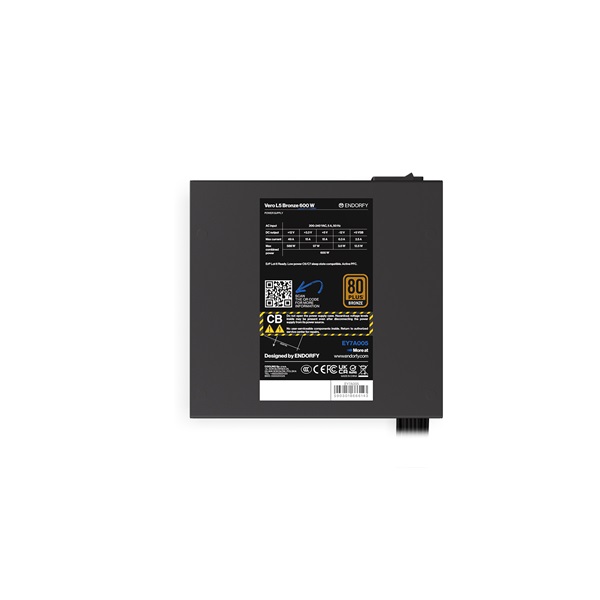 Endorfy Tápegység - Vero L5 Bronze 600 W (80+ Bronze -12cm -fekete)
