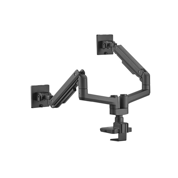 Equip Monitor Asztali konzol - 650182 (17"-35" -2 monitor -dönthető -forgatható -Max.: 2x20kg -fekete)