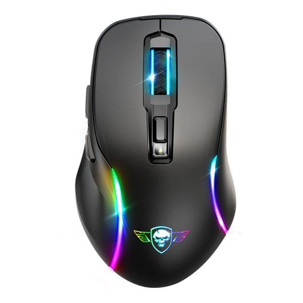 Spirit of Gamer Egér Vezeték nélküli - ELITE-M50 Black (Optikai -8000DPI -1000Hz -6 programozható gomb -RGB -fekete)