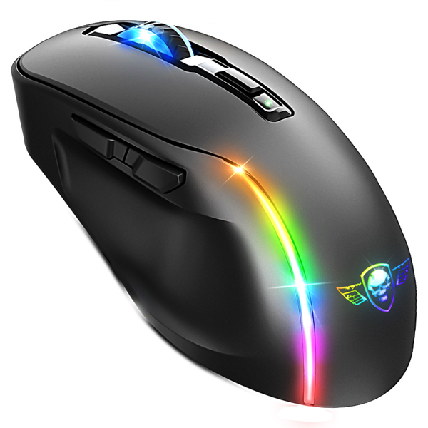 Spirit of Gamer Egér Vezeték nélküli - ELITE-M50 Black (Optikai -8000DPI -1000Hz -6 programozható gomb -RGB -fekete)