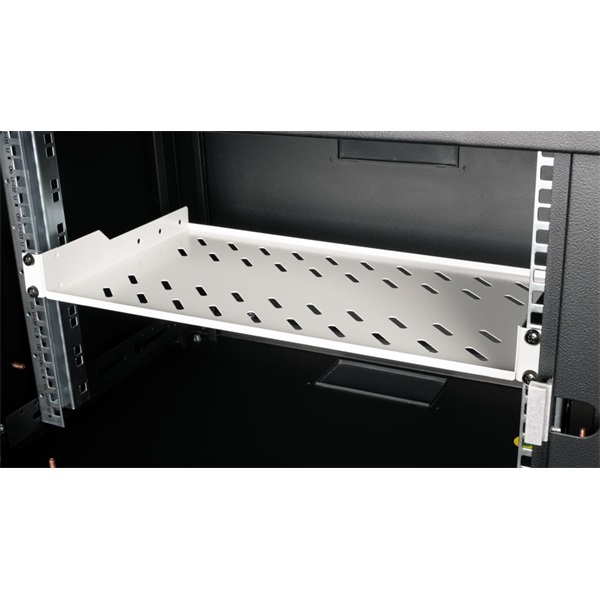 Equip Rackszekrény kiegészítő - EZFS-19-1-40-G (Fix polc, 19", 1U, Mélység: 400mm, szürke)