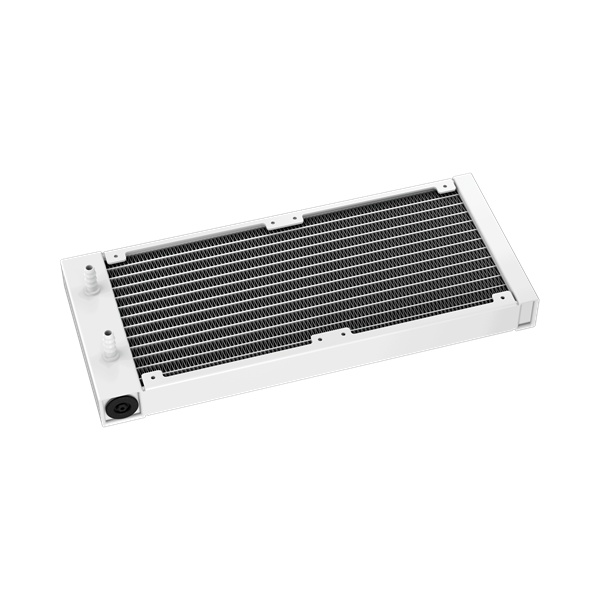 DeepCool CPU Water Cooler - MYSTIQUE 240 WH ARGB (max 21dB; max. 123,09 m3/h; 2x12cm, LED kijelző, fehér)
