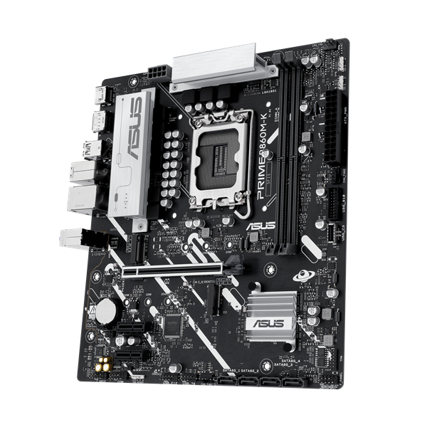 Asus Alaplap - Intel PRIME B860M-K s1851 (B860, 2xDDR5 8800+MHz, 4xSATA3, 2xM.2, HDMI+DP)