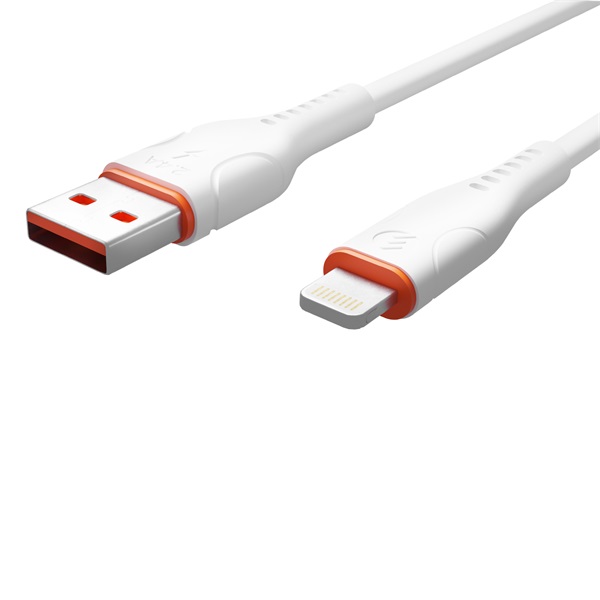 S-Link kábel - SL-X207E (2A, 12W, Gyorstöltés, Lightning, adat+töltőkábel, fehér)