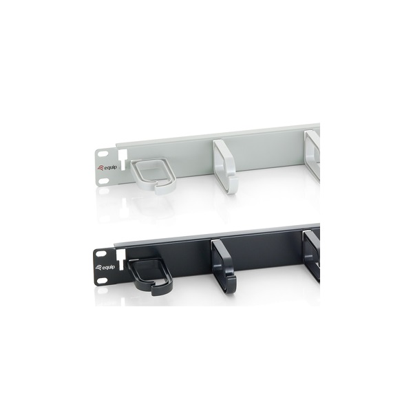 Equip Rack Kiegészítő - 327311 (Kábel rendező panel, Gyűrű panel, 1U(19"), fekete)