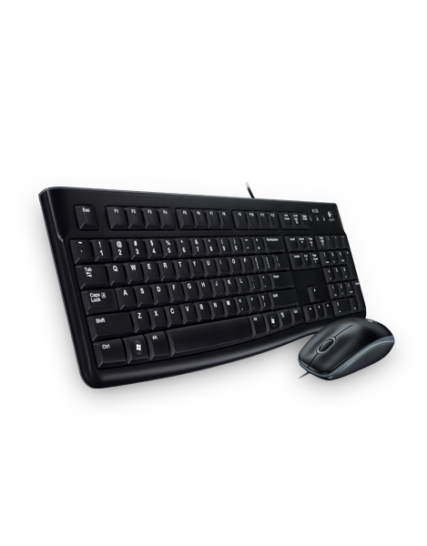 Logitech Billentyűzet/Egér Kit - MK120 (Vezetékes, USB, fekete)
