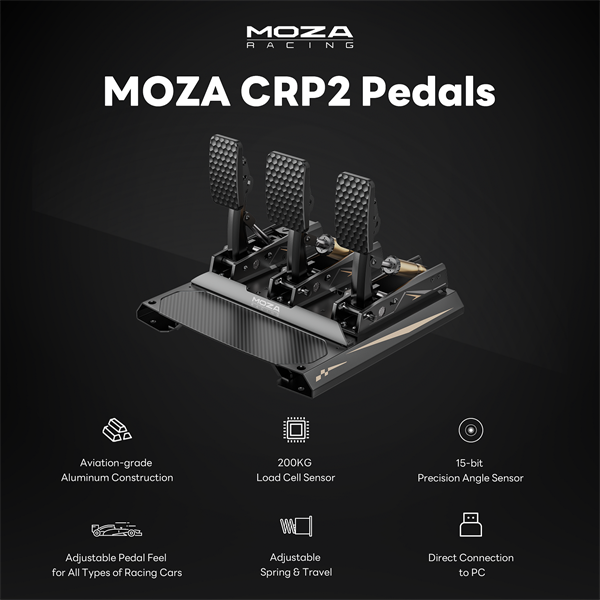 Moza Racing kiegészítő - CRP2 Pedál szett (Load Cell)