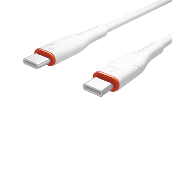 S-Link kábel - SL-X280E (3A, 60W, Gyorstöltés, Type-C to Type-C 100cm adat+töltőkábel, fehér)