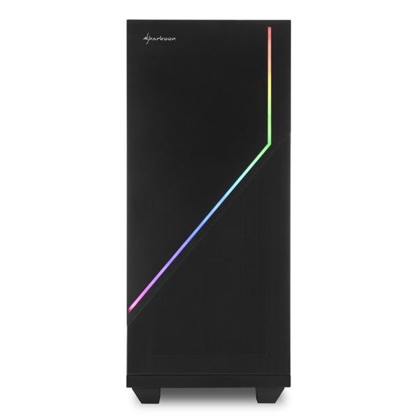 Sharkoon Számítógépház - RGB FLOW (fekete; ATX,mATX; alsó táp; 1x120mm v.; 2xUSB3.0, 1xUSB2.0, I/O)