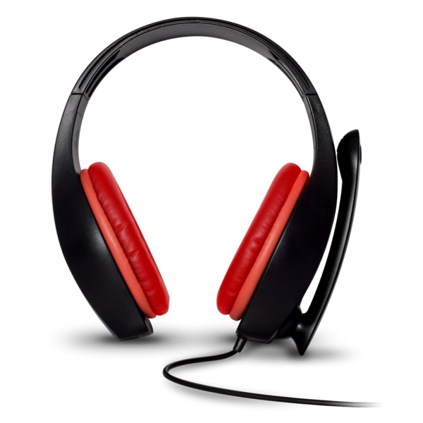 Spirit of Gamer Fejhallgató - PRO-NH5 Red (Nintendo Switch,mikrofon, 3.5mm jack,hangerőszabályzó, 2m kábel fekete-piros)