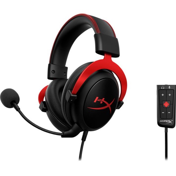 HyperX Fejhallgató - Cloud III (Vezetékes, USB-A/USB-C/3,5mm Jack, fekete/piros)