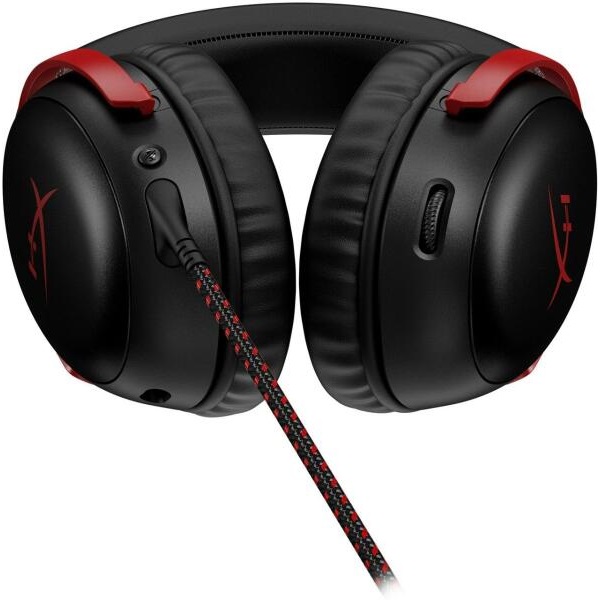 HyperX Fejhallgató - Cloud III (Vezetékes, USB-A/USB-C/3,5mm Jack, fekete/piros)