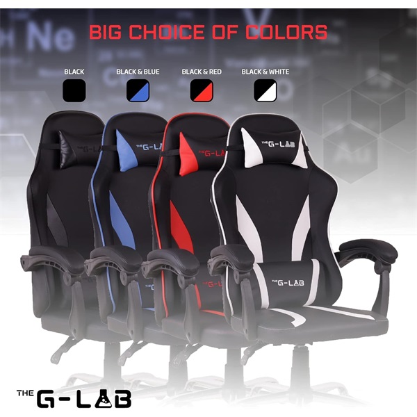 The G-Lab Gamer szék - KS NEON BLUE (kék; állítható magasság; áll. kartámasz)