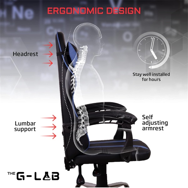 The G-Lab Gamer szék - KS NEON RED (piros; állítható magasság; áll. kartámasz)