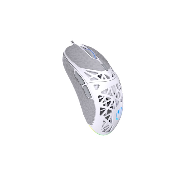 Endorfy Egér - LIV Onyx White (Honeycomb, 8000 DPI, ARGB, PixArt PAW3311, optikai, 1,8m, fehér)