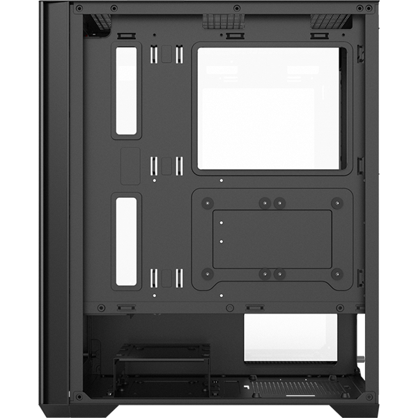 Formula Számítógépház - Air Power G5 Duo Black (fekete, ablakos, 2x16cm venti, ATX, 1xUSB3.0, 1xType-C)