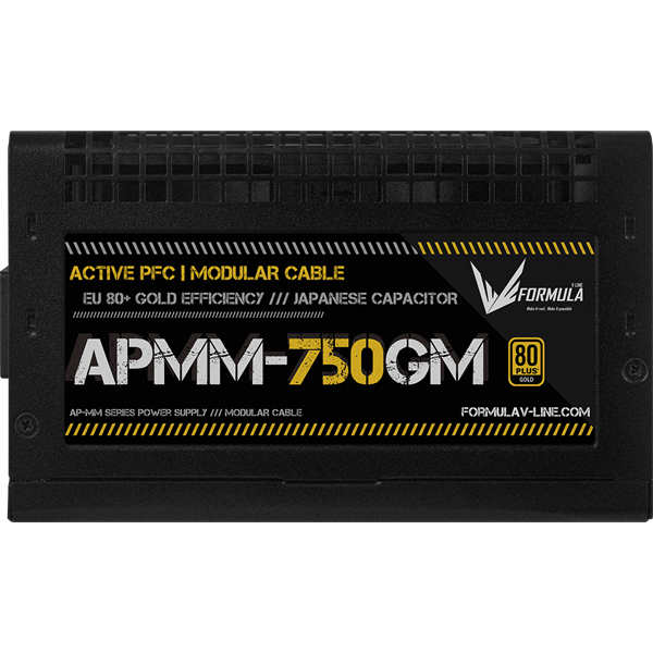 Formula Tápegység 750W - APMM-750GM (80 Plus Gold, ATX3.1/PCIe 5.1, Aktív PFC, 14cm, Full Moduláris)