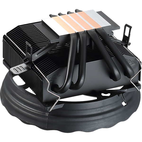 Formula CPU Cooler - Astral Plus FRPW 4P (17-34dB, 4pin csatlakozó, 4 db heatpipe, 9cm, PWM, FRGB)