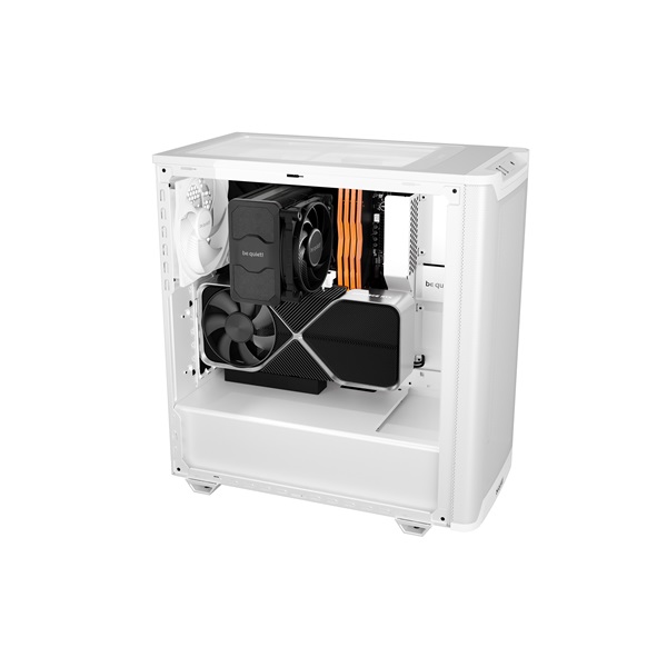 Be Quiet! Számítógépház - Pure Base 501 Airflow Window White (ATX, edzett üveg oldallap, fehér)