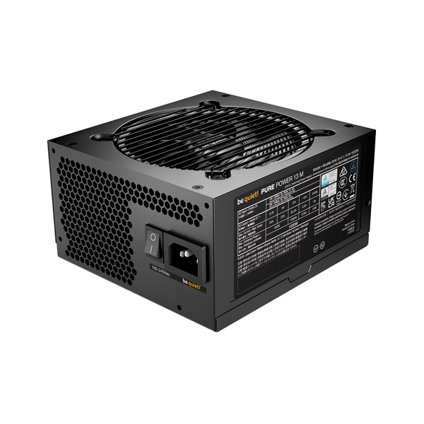 Be Quiet! Tápegység 1000W - PURE POWER 13 M (80+ Gold, ATX3.1, PCIe5.1, moduláris, fekete)