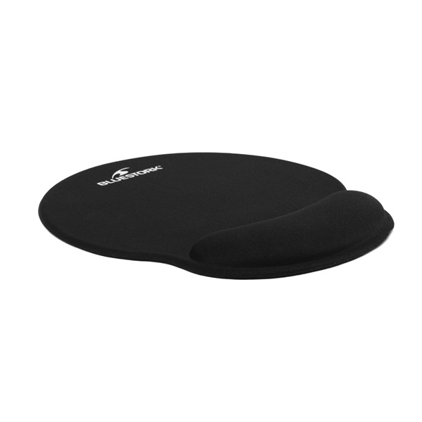 Bluestork Egérpad - BS-PAD-ERGO (250x225x22mm, fekete)