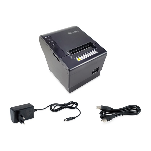 Equip Thermo blokknyomtató - 351001 (58mm, hőpapíros, auto-cutter, USB/Ethernet/pénztárfiók csatlakozó, fekete)