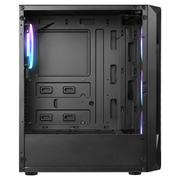 Everest Számítógépház - X-RACER (fekete; üveg; ATX; alsó táp; 4x120mm LED, 1xUSB3.0 + 2xUSB2.0)