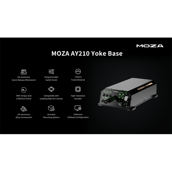 Moza Racing kiegészítő - Flight AY210 YOKE Bázis (9 Nm)