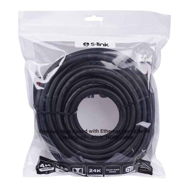 S-Link Kábel - SL-HDM4K15 (HDMI2.0 kábel, 4K/60Hz, apa/apa, 15m)