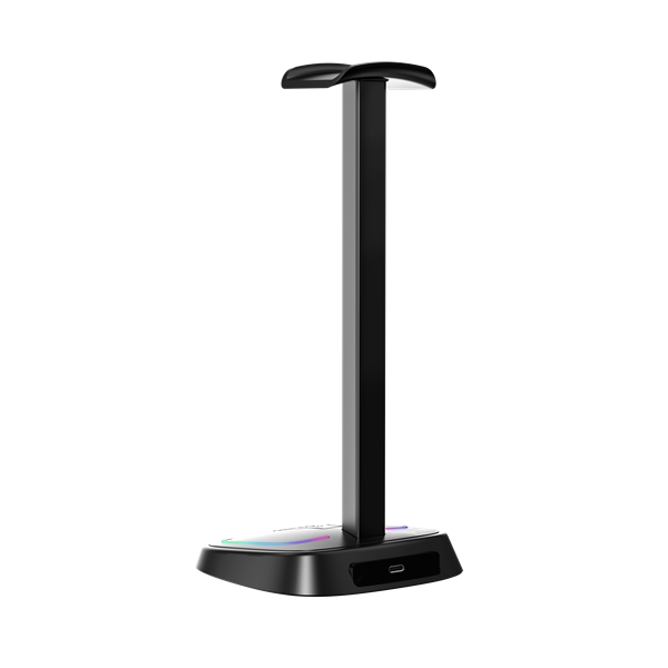 The G-Lab Fejhallgató állvány - K STAND NEON RGB (fekete, univerzális, csúszásgátló, RGB)