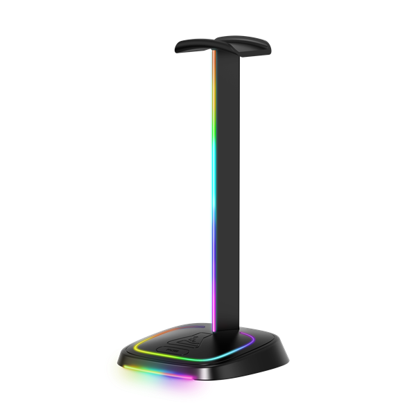The G-Lab Fejhallgató állvány - K STAND NEON RGB (fekete, univerzális, csúszásgátló, RGB)